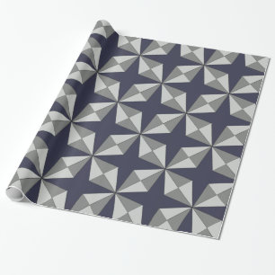 Papier Cadeau Étoiles et diamants tout motif géométrique de