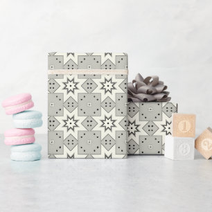 Papier Cadeau Étoiles et points monochromes