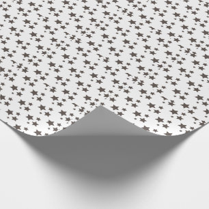 Papier Cadeau Étoiles noires et blanches Design moderne Papier d