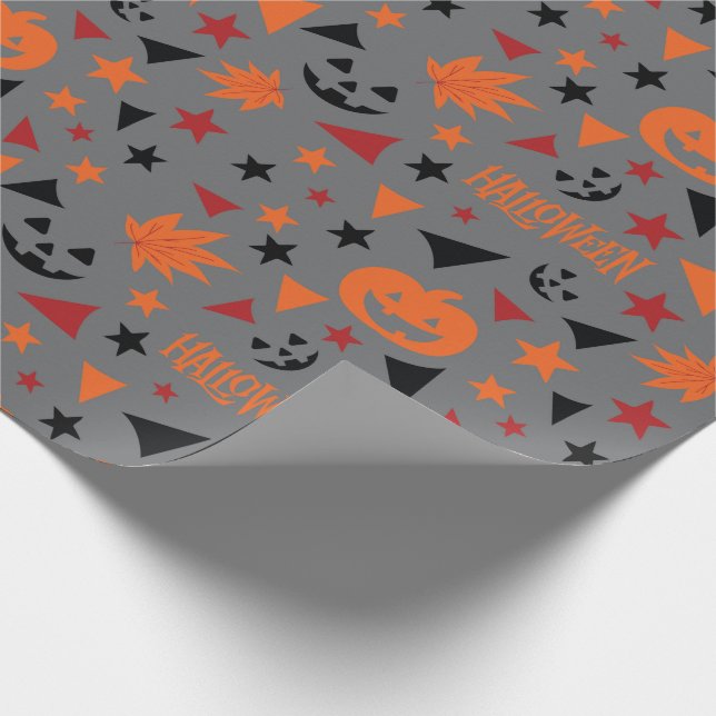 Papier Cadeau Étoiles, papier d'enveloppement d'Halloween Citrou (Coin)