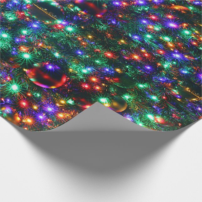 Papier Cadeau Étoiles pétillantes de Noël (Coin)