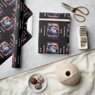 Papier Cadeau Etoiles & Stripes Drapeau Liberté pour l'aigle à t