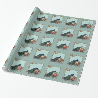 Papier Cadeau Etonnante qualité bleu/vert paon - enveloppement v