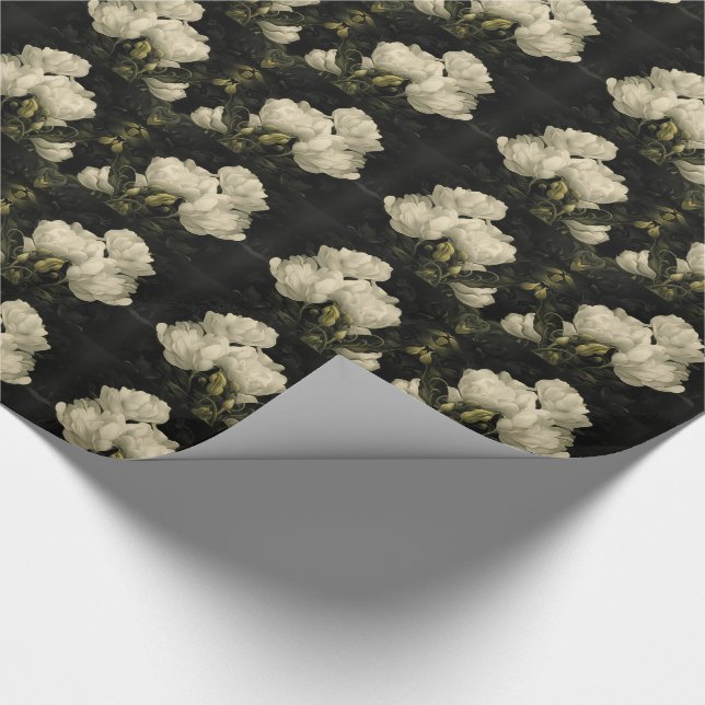 Papier Cadeau Étude d'une fleur de pivoine (Coin)