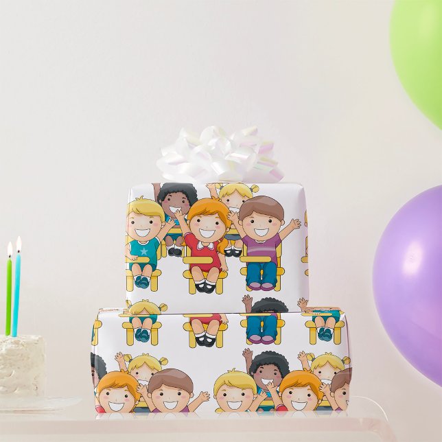 Papier Cadeau Étudiants En Classe (Créateur téléchargé)