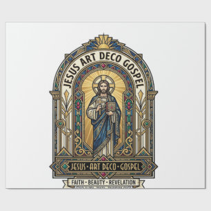 Papier Cadeau Évangile Jésus Art Déco Jésus Foi Chrétienne Art D