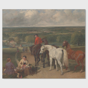 Papier Cadeau Exercice des chevaux royaux (art équin)