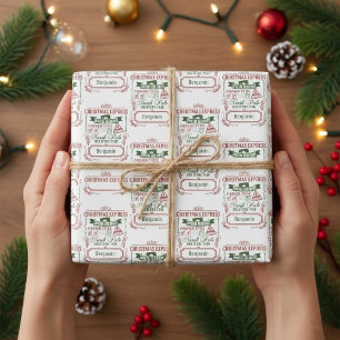 Papier Cadeau Express de Noël personnalisé au pôle Nord