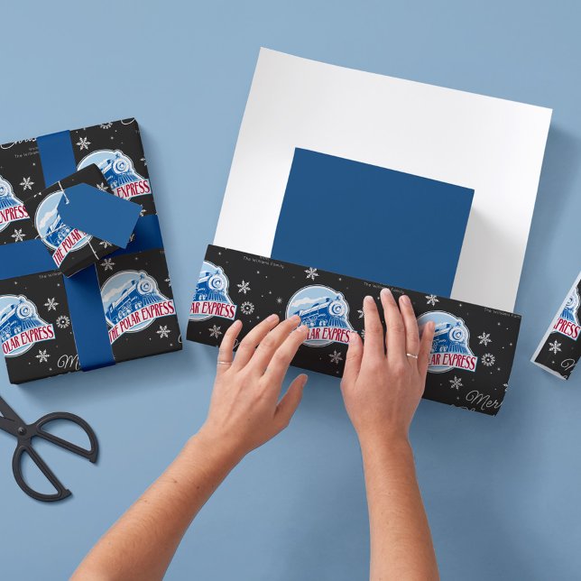 Papier Cadeau Express polaire personnalisé Train Noël Flocon de  (Créateur téléchargé)