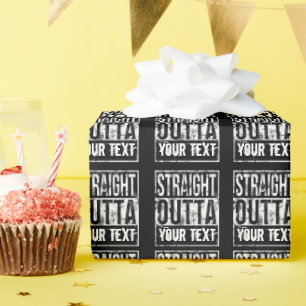 Papier Cadeau Extérieur Droit - Ajouter Votre Texte Vintage Pers