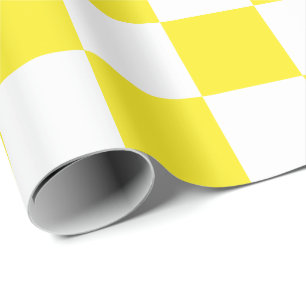 Papier Cadeau Extra large papier d'emballage jaunes et de blanc
