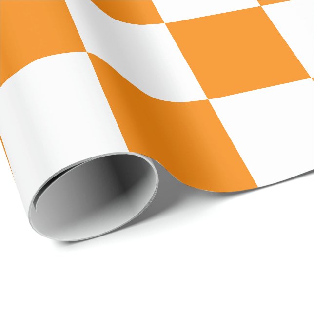 Papier Cadeau Extra large papier d'emballage oranges et de blanc (Coin rond)