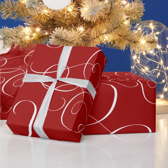Papier Cadeau Fa la la - Calligraphie de Noël - Deck the Halls (Vacances)