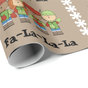 Papier Cadeau Fa-La-La-La