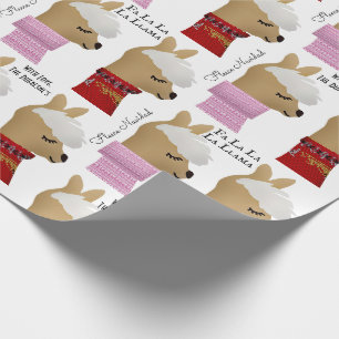 Papier Cadeau Fa La La Llama Fête Personnalisée