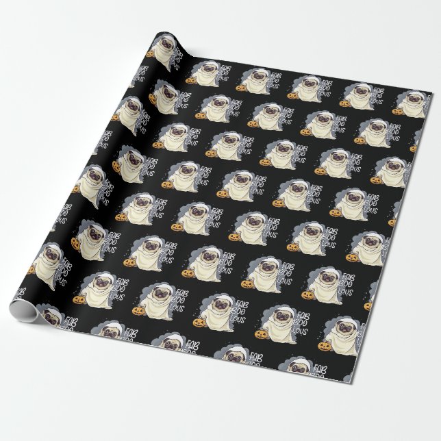 Papier Cadeau Fab Boo Lous Carlin Citrouille d'Halloween cadeau (Déroulé)