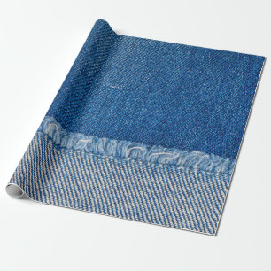 Papier Cadeau Fabric Blue Jeans Arrière - plan, texture Denim