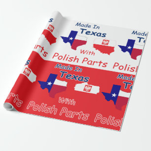 Papier Cadeau Fabriqué Au Texas Avec Pièces Polonaises