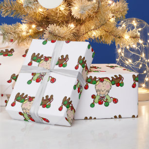 Papier Cadeau Fabriqué par Père Noël et ses elfes Noël