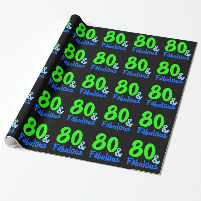 Papier Cadeau Fabuleux anniversaire tropical (Déroulé)