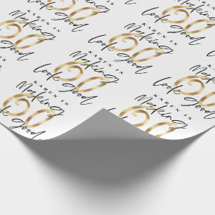 Papier Cadeau Faire 60 look bon or cadeau d'anniversaire envelop