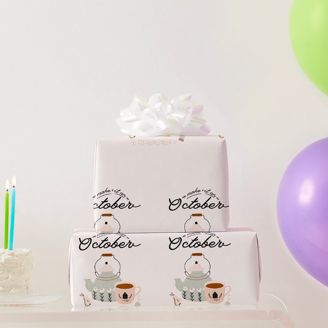 Papier Cadeau Faire Un Octobre À Se Souvenir (Créateur téléchargé)