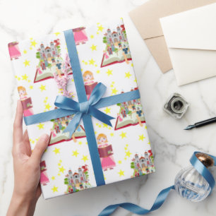 Papier Cadeau Fairytale Stories Fille fête d'anniversaire