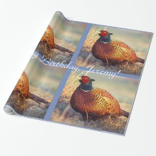 Papier Cadeau Faisan personnalisé de coq