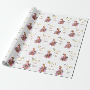 Papier Cadeau Faisons un safari sauvage animaux anniversaires de