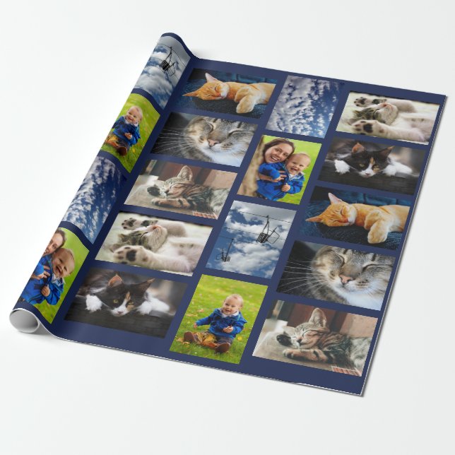 Papier Cadeau Faites votre propre collection de 9 photos sur Nav (Déroulé)