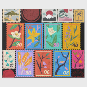 Papier Cadeau Fake Masterpiece Collection de timbres aléatoires