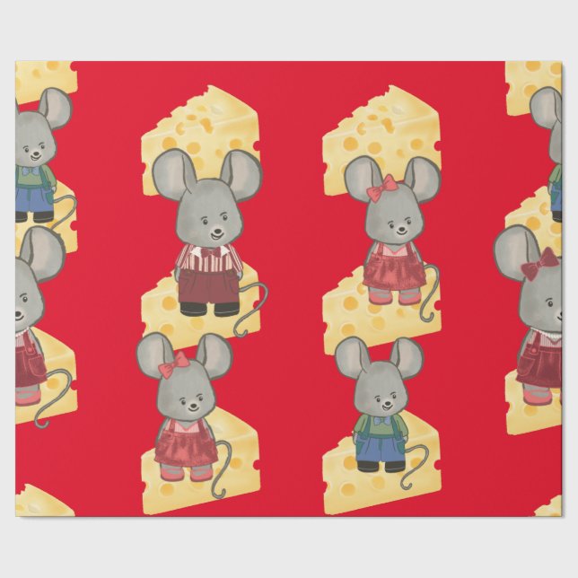 Papier Cadeau Famille De Piments Assis Sur Fromage (Couture)