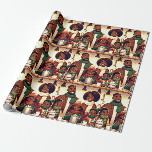 Papier Cadeau Famille noire fabriquant du papier d'emballage de 