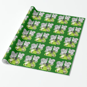 Papier Cadeau Famille Silkie Bantam Splash