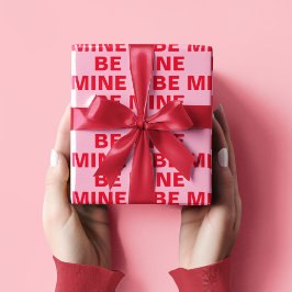 Papier Cadeau Fancy Red & Pink Be MIne Valentines
