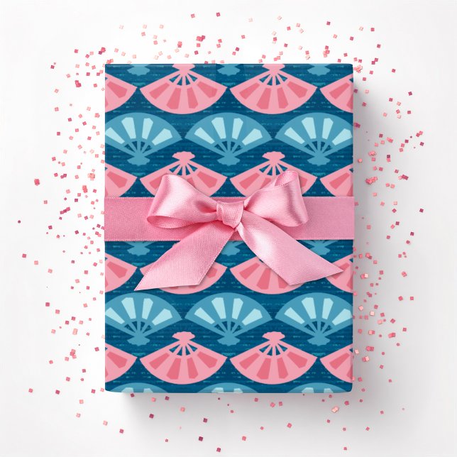 Papier Cadeau Fanfare in Pink and Aqua (Créateur téléchargé)