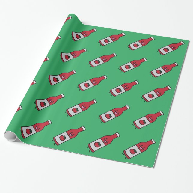 Papier Cadeau Fantaisie de condiment de Tableau de sauce tomate (Déroulé)