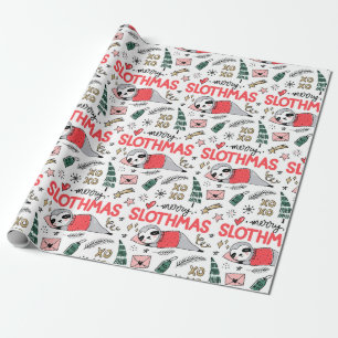 Papier Cadeau Fantaisie de Noël mignonne avec le chapeau de Père