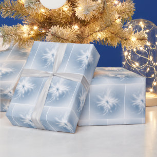 Papier Cadeau Fantasmes de neige fractionnés blancs fantaisistes