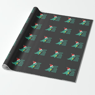 Papier Cadeau Fantastique Dinosaur Fa Rawr Rawr Noël TRex xmas