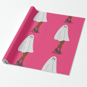 Papier Cadeau fantôme africain halloween pots bas jambes