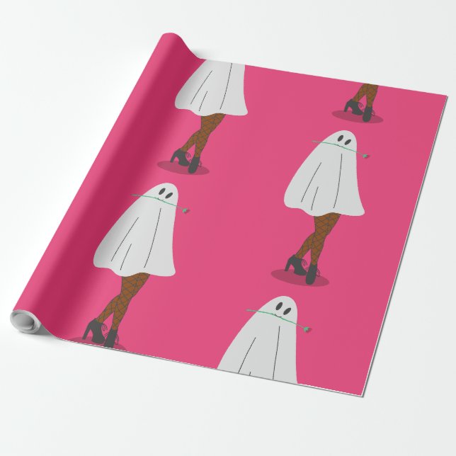 Papier Cadeau fantôme africain halloween pots bas jambes (Déroulé)