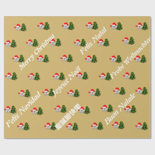 Papier Cadeau Fantôme de whatsapp Heureux Noël plusieurs langu
