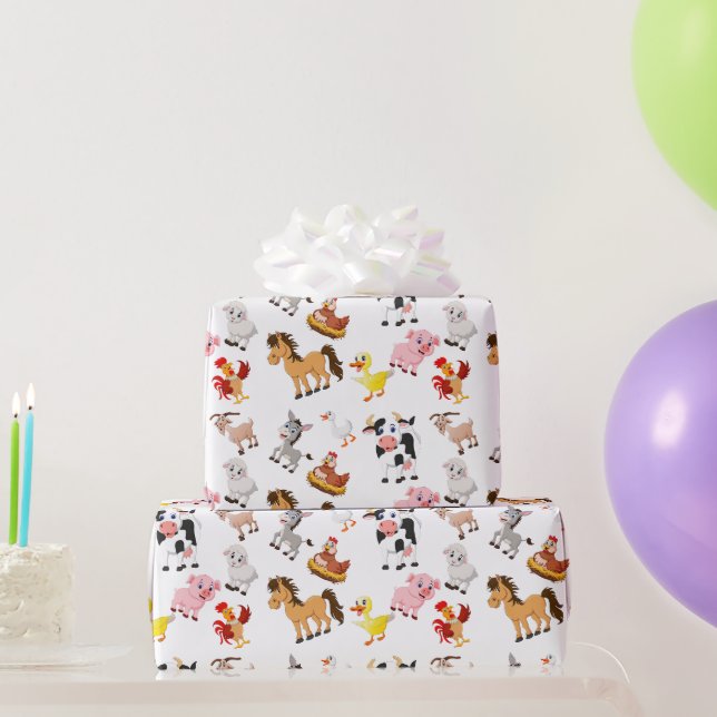 Papier Cadeau Farm Party (Cadeaux de fête)