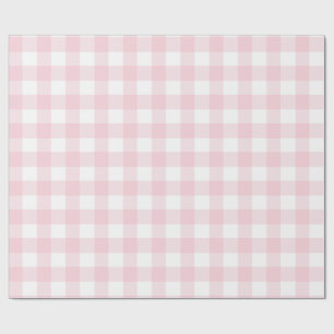 Papier Cadeau Farmhouse Pastel Pink Buffalo Check Plaid Don