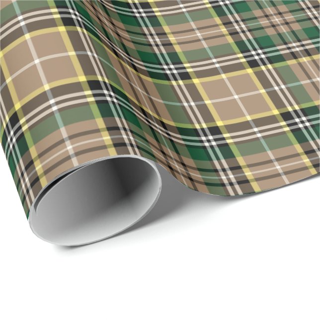 Papier Cadeau Farrell Clan Tartan Irish Plaid Motif (Coin rond)
