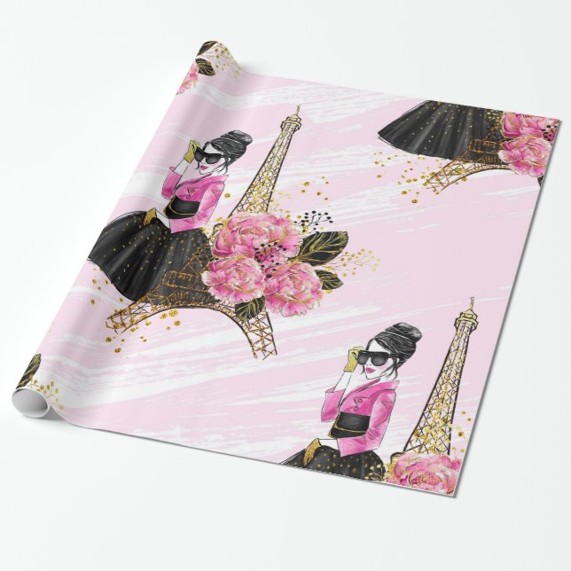 Papier Cadeau Fashion girly (Déroulé)