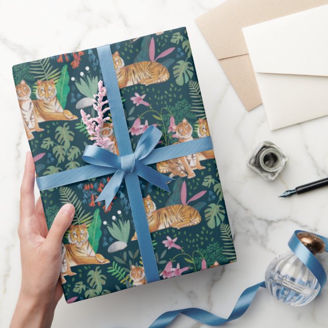 Papier Cadeau Faune de la Jungle Nature Chats sauvages Tigres (Cadeaux)