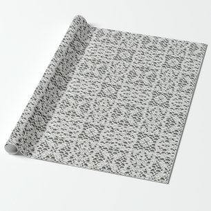 Papier Cadeau Faux Crochet Blanc