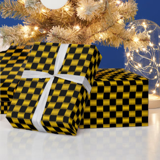Papier Cadeau Faux Gold And Black 